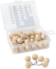 FRANKEN Punaises en bois, rond, contenu: 40 pièces