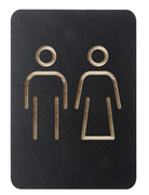 EUROPEL Pictogramme "WC hommes & femmes", noir