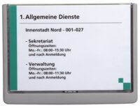 DURABLE Plaque de porte CLICK SIGN, format A5, graphite