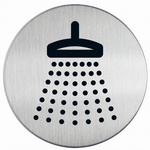 DURABLE Pictogramme "Douche", diamètre: 83 mm, argent
