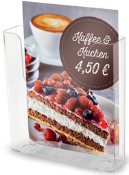 deflecto Porte-brochures, dos plat, A4 portrait, transparent