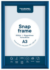 EUROPEL Cadre porte-affiche premium, A4, 25 mm, bleu