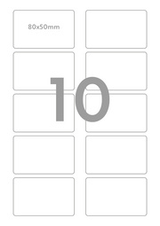 rillprint Étiquette porte-nom, 80 x 50 mm, blanc