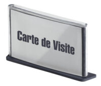 PAPERFLOW Porte-nom "Cinatur", en polystyrène, gris alu