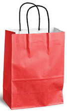 MAILmedia Sac en papier avec cordelette, 15,7 litres, rouge