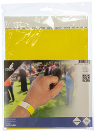 kangaro Bracelet événementiel, 254x19mm, indéchirable, jaune