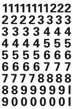 HERMA stickers chiffres 0-9, film noir, hauteur: 10 mm