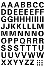HERMA Sticker alphabétique A-Z, film noir, hauteur 10 mm