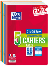 Oxford Cahier piqûre, A4, Seyès, 96 pages, lot de 5