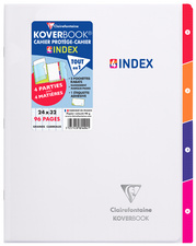 Clairefontaine Cahier piqûre KOVERBOOK 4INDEX, 240 x 320 mm