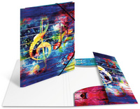 HERMA Chemise à élastiques "Artline", PP, A3, Music