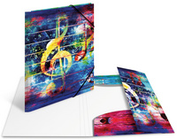 HERMA Chemise à élastiques "Artline", PP, A4, Music