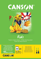 CANSON Bloc à dessin Kids, A4, 90 g/m2, 30 feuilles