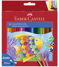 FABER-CASTELL Crayons couleur KINDER-AQUARELLE, étui carton