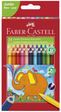 FABER-CASTELL Crayons de couleur triangulaire Jumbo, étui 24