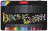 FABER-CASTELL Crayon de couleur Black Edition, étui de 36