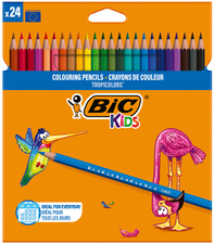 BIC KIDS Crayons de couleur Tropicolors, étui en carton
