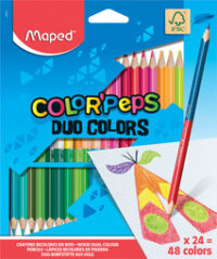 Maped Crayons bicolores COLOR'PEPS DUO, triangulaire, étui