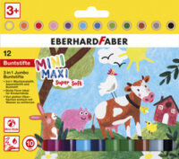 EBERHARD FABER Crayon de couleur 3 en 1 Jumbo MINI MAXI