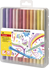 EBERHARD FABER Feutre à paillettes, boîte en plastique de 24