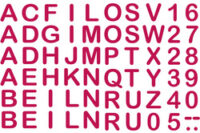 ROTH Bügelbuchstaben für DIY-Stoffschultüte, rot