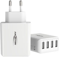 ANSMANN Chargeur USB Home Charger HC430, 4x port USB, blanc