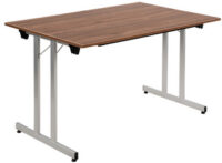 SODEMATUB Table pliante TPMU148WA, 1.400 x 800 mm,walnut/alu