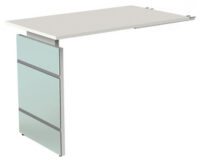 kerkmann Table annexe avec piètement panneau AVETO, blanc