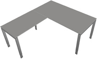 kerkmann Bureau Form 5, (L)1.200 x (P)800 mm, blanc