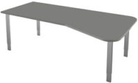 kerkmann Bureau pour ordinateur Form 5, support 4 pieds