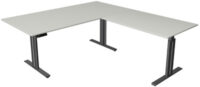 kerkmann Table de bureau assis-debout Move 3 elegant, gris