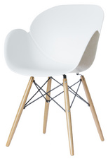 PAPERFLOW Chaise visiteur "KIWOOD", ensemble de 2, blanc