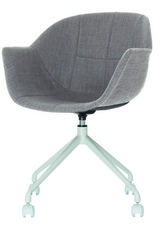 PAPERFLOW Chaise visiteur GANT, set de 2, gris / blanc