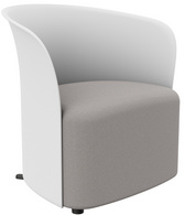 PAPERFLOW Fauteuil visiteur "CROWN", blanc