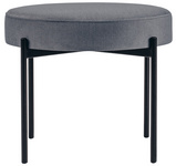 PAPERFLOW Banc GAIA, rond, habillage tissu, gris souris