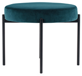 PAPERFLOW Banc GAIA, rond, habillage velours, vert