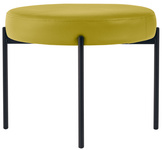 PAPERFLOW Banc GAIA, rond, habillage similicuir, vert