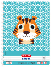 herlitz Cahier spiralé "Cute Animals Tiger", A4, ligné