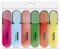 Kores surligneurs "BRIGHT LINER", étui de 6