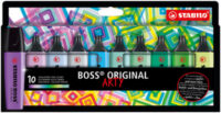STABILO Surligneur BOSS ORIGINAL, étui carton ARTY de 10