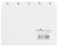 DURABLE Karteiregister A - Z, PP, A6 quer, weiß, 25-teilig