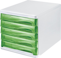 helit Module de classement "the wave", 5 tiroirs, blanc/vert