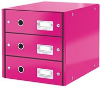 LEITZ Bloc de classement Click & Store WOW, rose