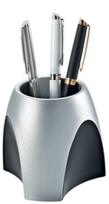 HAN Pot à crayons DELTA Silber Edition, argent/noir