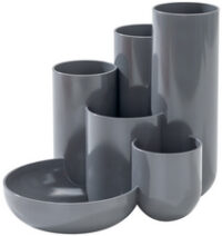 HAN Multipot à crayons CAMPUS, 6 pots, gris foncé