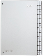 PAGNA Pultordner Color, DIN A4, A - Z, 24 Fächer, silber