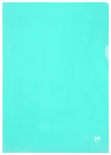 Oxford Pochettes coin Premium, A4, PVC, transparent, vert