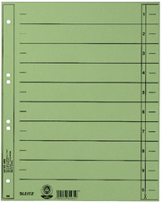 LEITZ Intercalaires, format A4 extra large,en carton manille