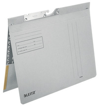 LEITZ Dossiers suspendus, avec pochette, format A4, gris