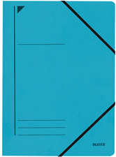 LEITZ Chemise à élastique, format A4, carton, bleu